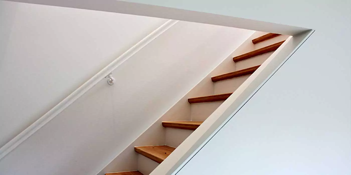 Blick auf eine Treppe